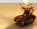 3D Bild: Steampunktank