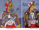 3D Bild: Picasso, Sitzende Frau